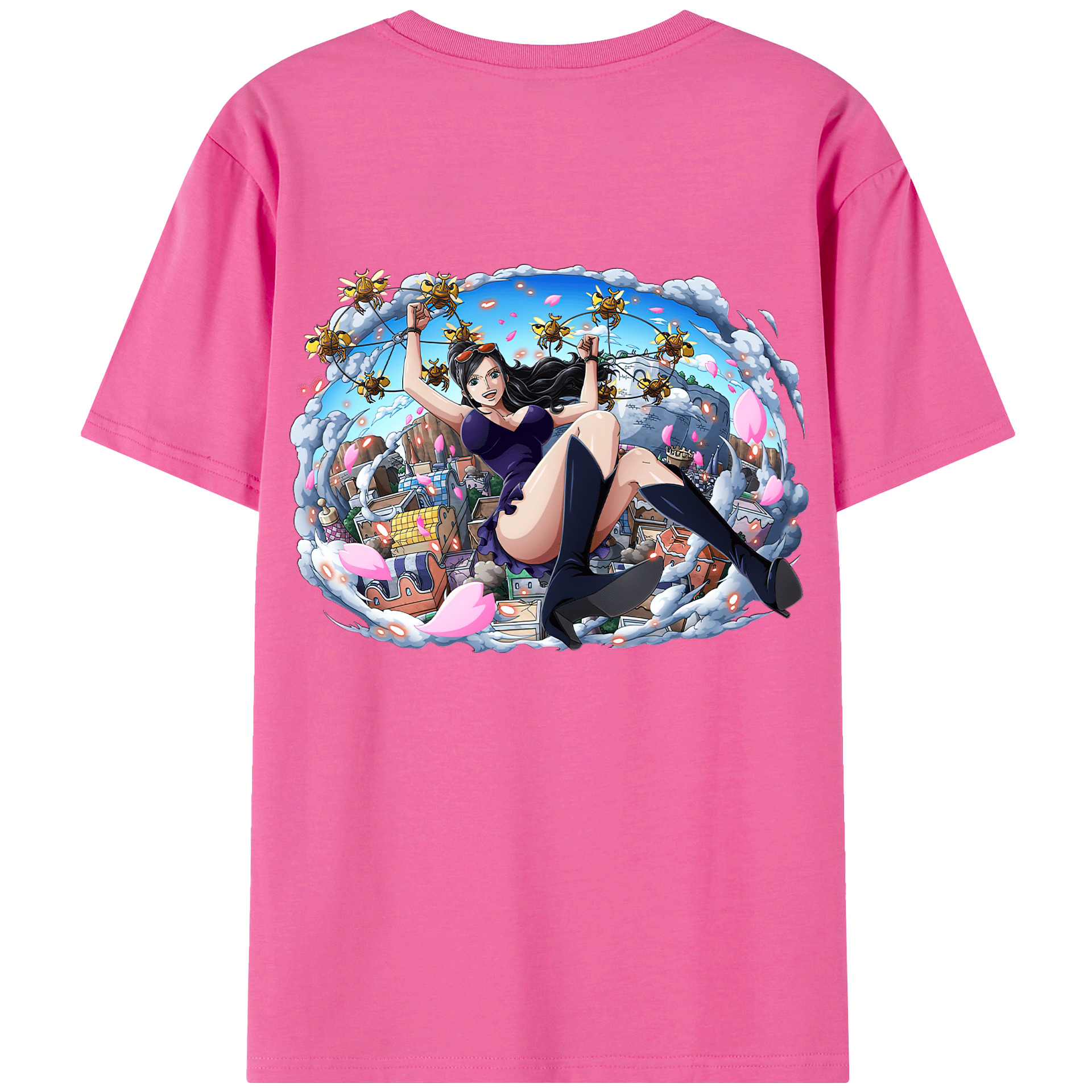 ワンピース ニコ・ロビン ONE PIECE Nico Robin レディース半袖Tシャツ(バックプリント)